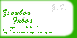 zsombor fabos business card